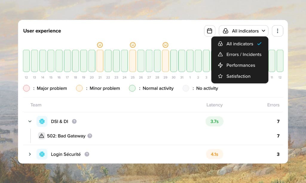 Nueva pestaña Experiencia para aplicaciones